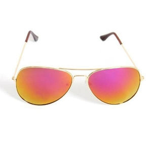 Pink & Yellow Reflective Sunglasses